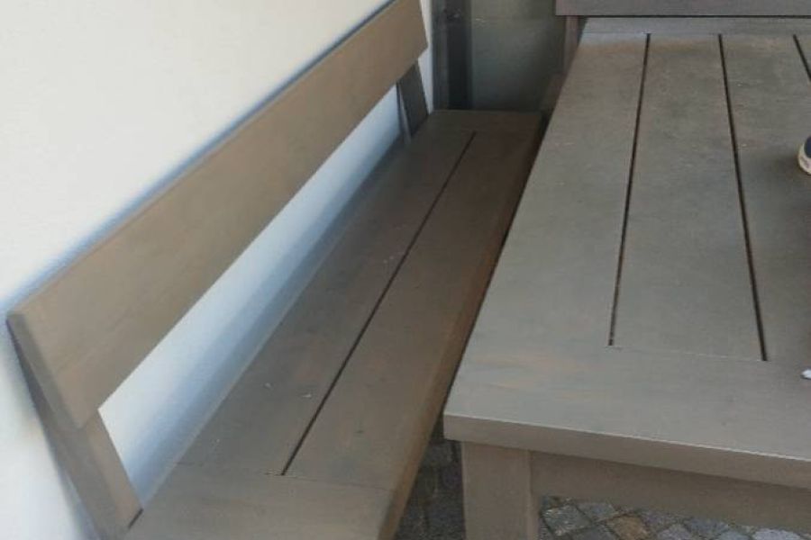 Gartentisch mit zwei Sitzbänken - Bild 2