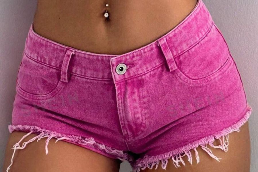 fuxia / rosa Hot pants Grösse S - Bild 1