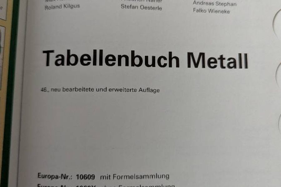 Tabellenbuch Metall - Bild 1