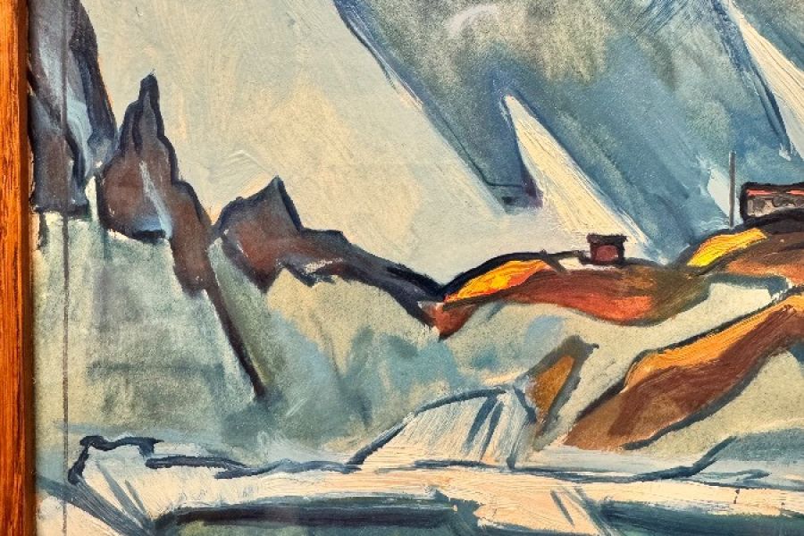 Gemälde in Tempera. ,,hans Obleitner,,1949 - Bild 3