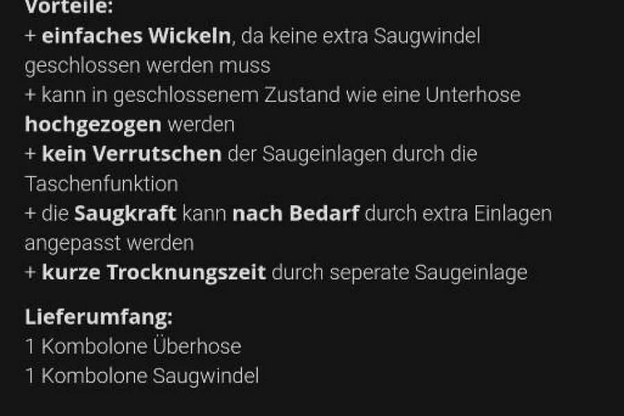 Popolini Kombolone Jugend- und Erwachsenenwindel - Bild 3