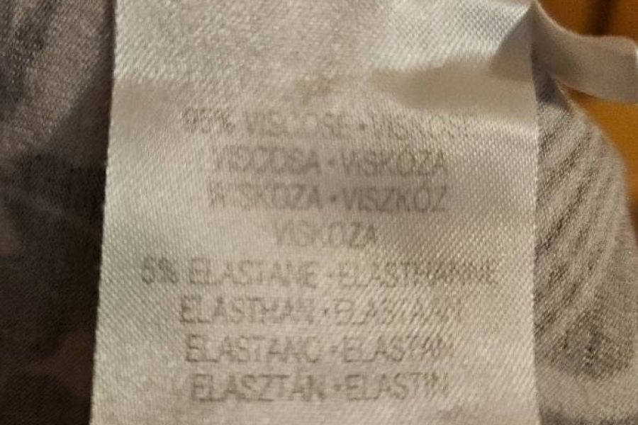 Weiß-braunes Kleid in Wickeloptik, Gr. S - Bild 3
