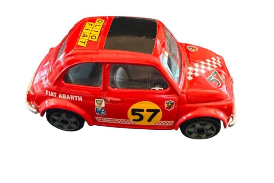 Fiat 500 Modellauto Burago 1:43 – Rennversion mit Nr. 57 - Bild 3