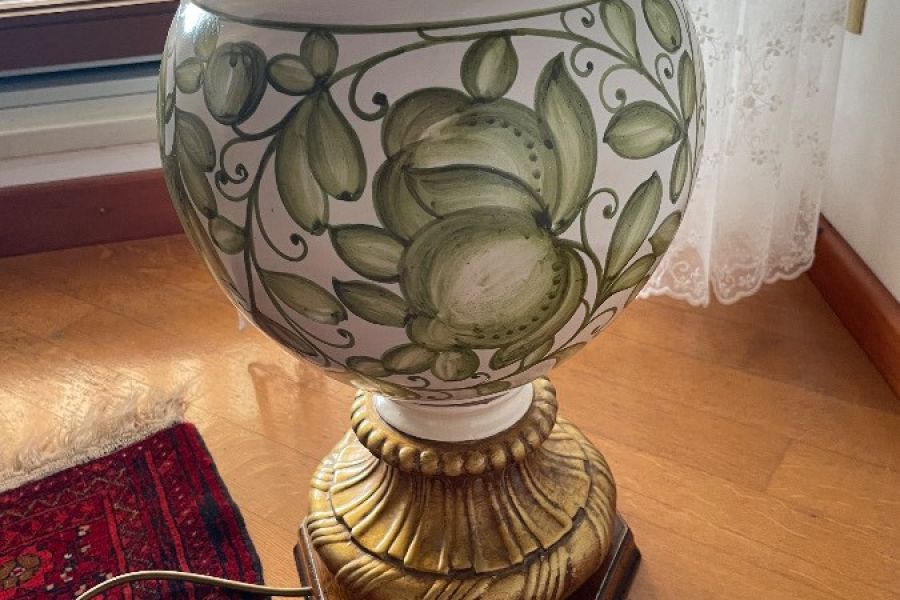 Stilvolle Stehlampe aus Keramik handbemalt - Bild 4