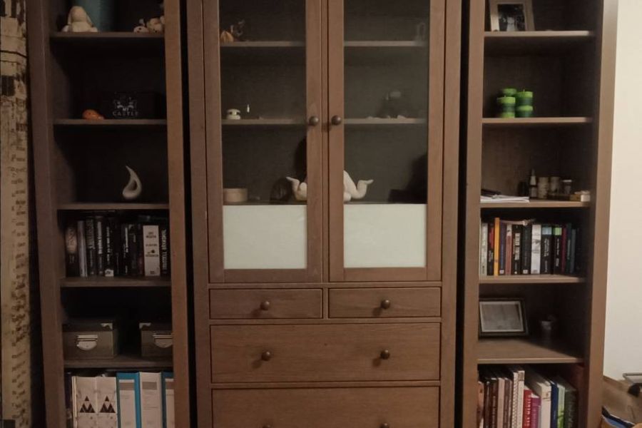 Ikea Hemnes Vollholz Wohnwand - Vitrine und Bücherregale - Bild 2