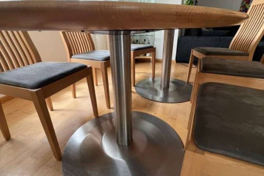 Sitzgruppe Massivholz, 6 Stühle - Bild 2