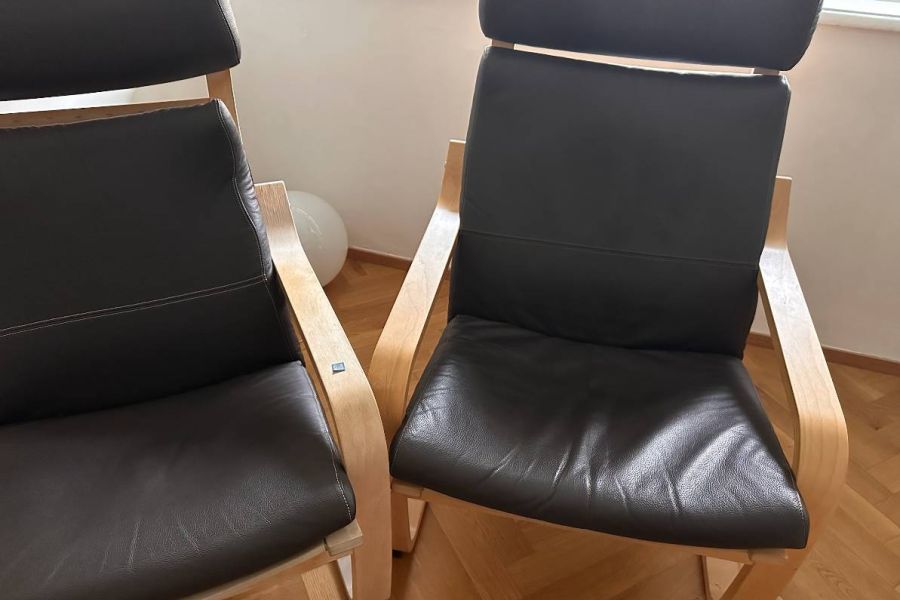 Sessel POÄNG Leder - Bild 1