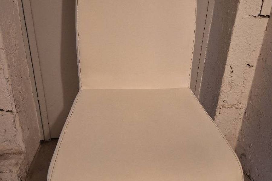 2 Schwingstühle in Lederlook (weiß) - Bild 1