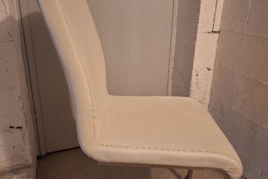 2 Schwingstühle in Lederlook (weiß) - Bild 2