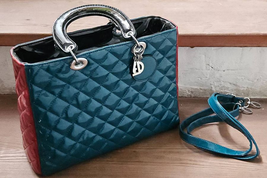 Dreifarbige Handtasche - Bild 1