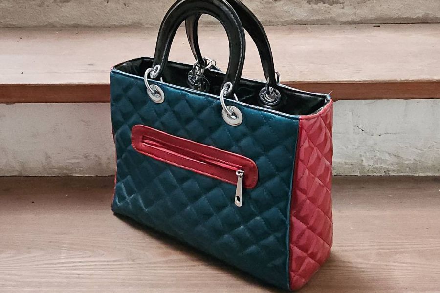 Dreifarbige Handtasche - Bild 2