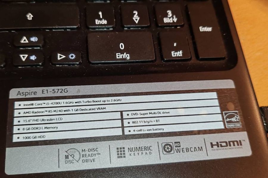 Laptop Acer E1 - 15.6 Zoll - Bild 2