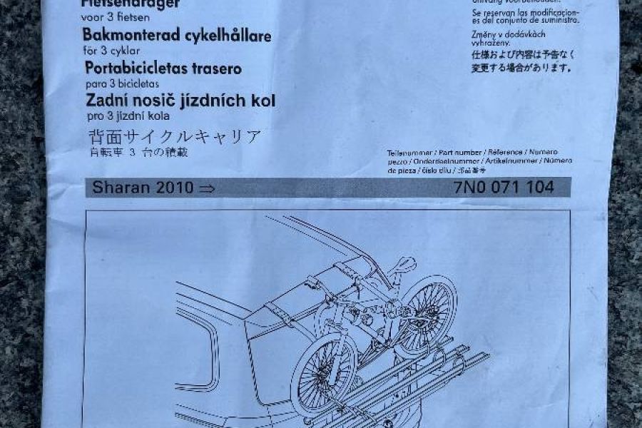 Radträger VW Sharan  Alhambra Fahrrad-Heckträger für 3 Fahrräder - Bild 4