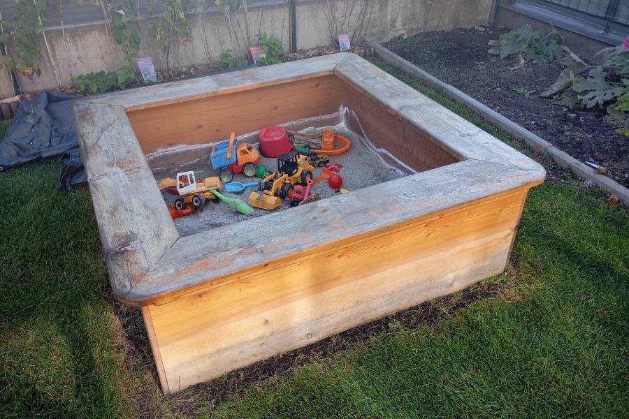 Sandkasten aus Holz (Fichte) - Bild 1