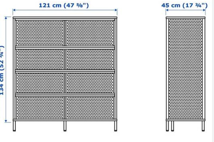 Regal Ikea Bekant 134x121x45 cm schwarz - Bild 1