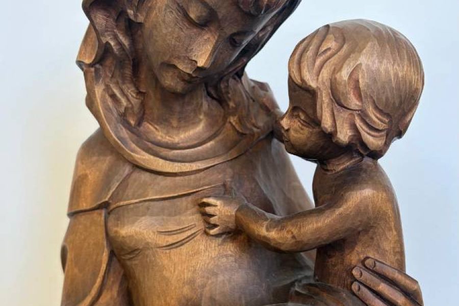 Muttergottesstatue aus Holz - Bild 2