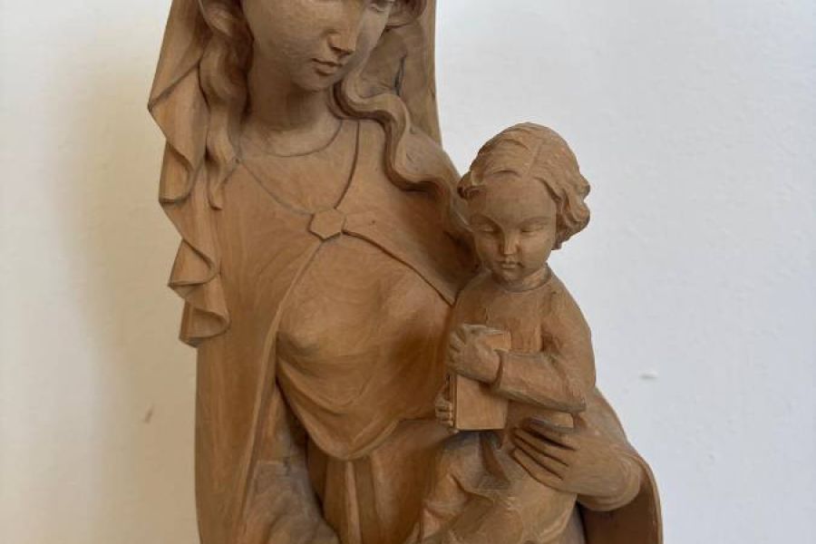 Muttergottesstatue aus Holz - Bild 2
