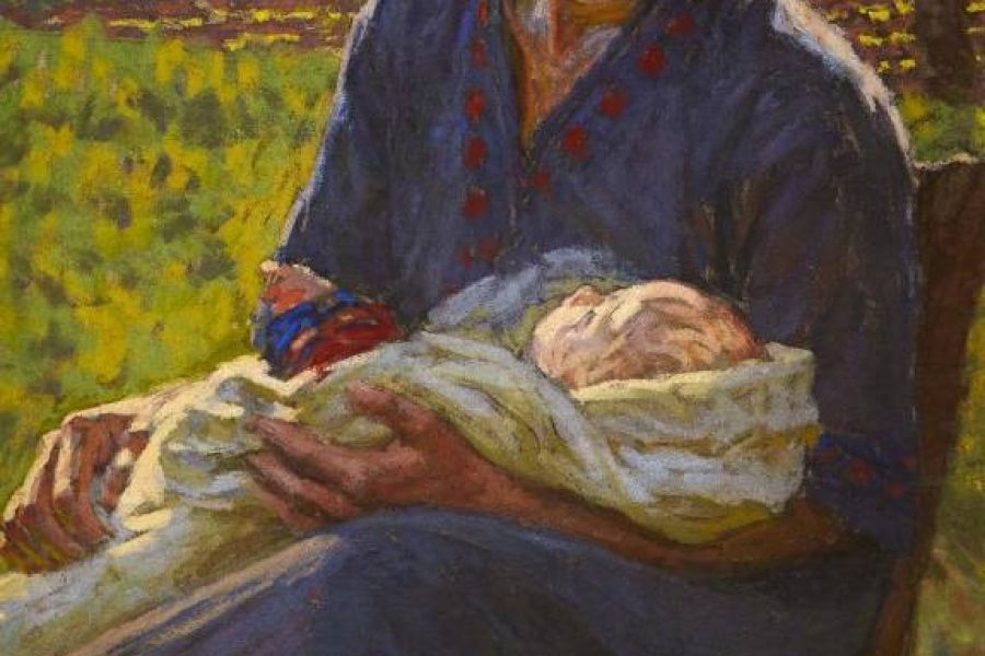 HUGO POLL Budapest 1867-1931-Mutter und Kind - Bild 2