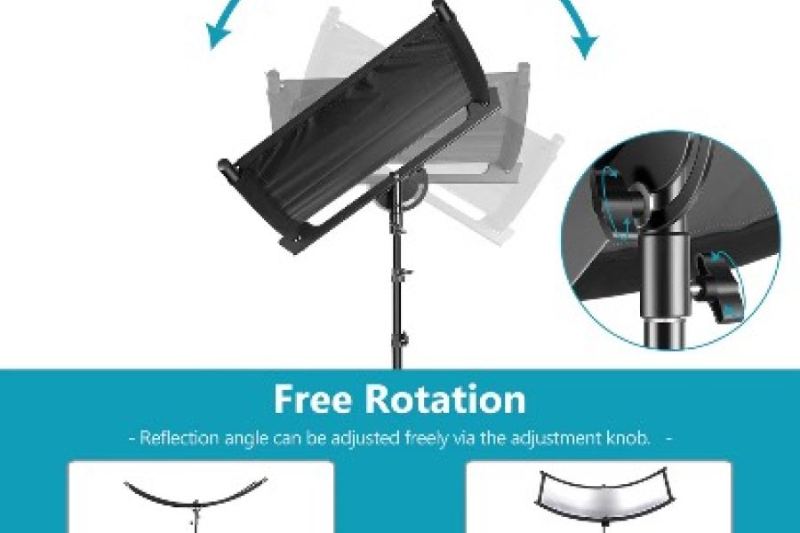 NEEWER 167 x 61 cm  gebogener Lichtreflektor Diffusor - Bild 3