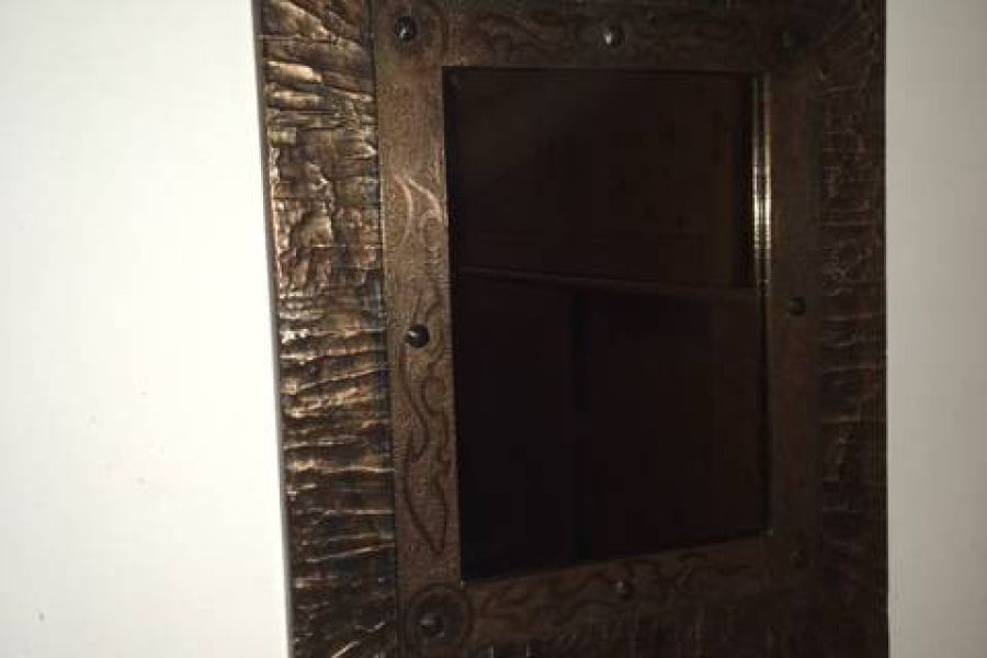 Antiker Spiegel in Metall - Bild 1