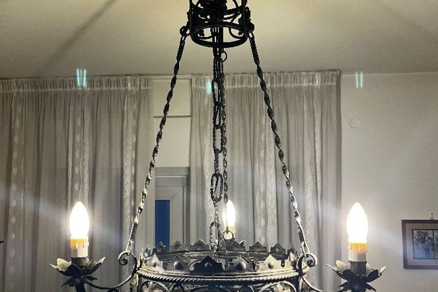 Kronleuchter, handgeschmiedet, ca. 1920/30 aus Familienbesitz in Bozen - Bild 1