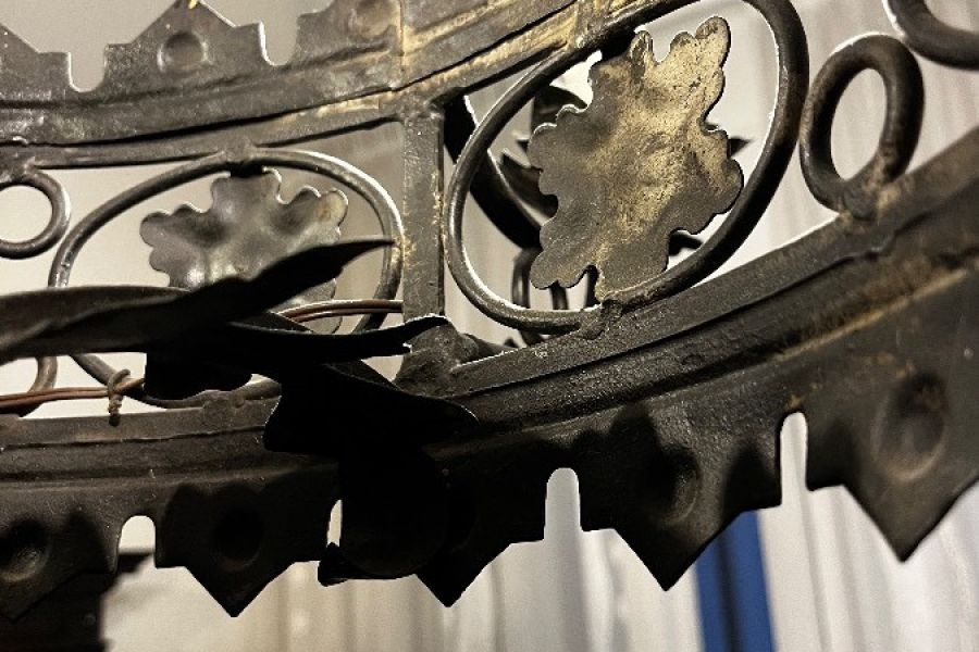 Kronleuchter, handgeschmiedet, ca. 1920/30 aus Familienbesitz in Bozen - Bild 4