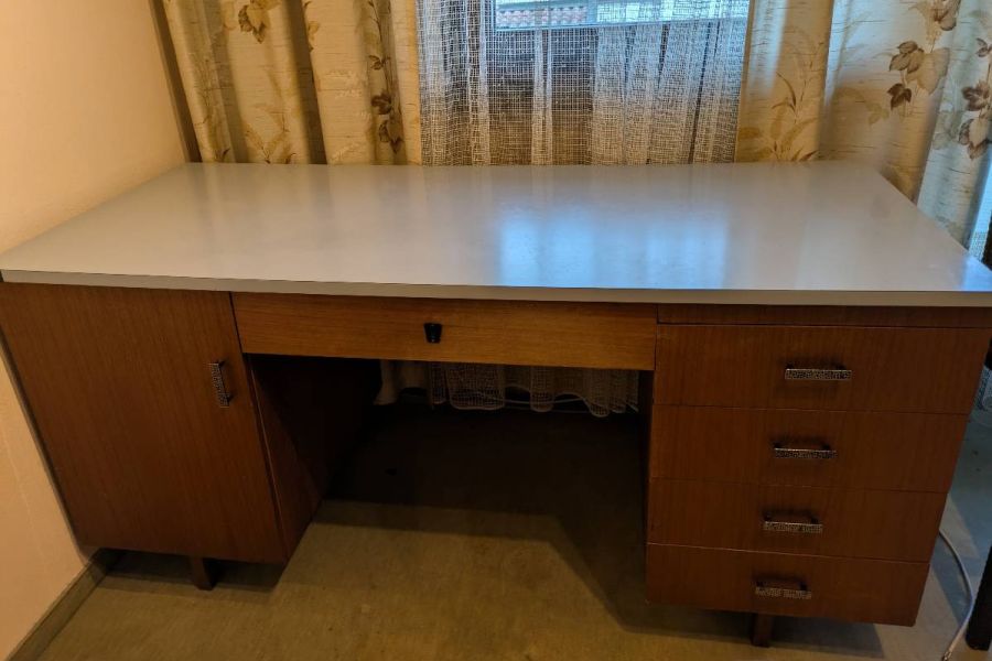 Mid-Century Schreibtisch - Vintage - 160 × 70 cm - Bild 1