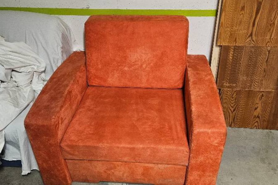 Sessel zum Ausziehen in rot und Blau - Bild 1