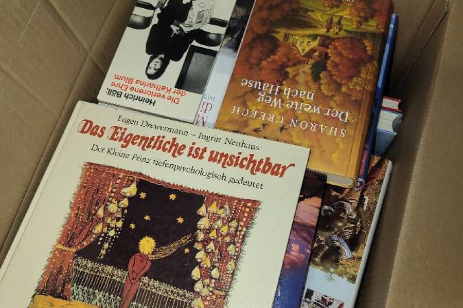 Schachtel mit verschiedensten Büchern - Bild 1