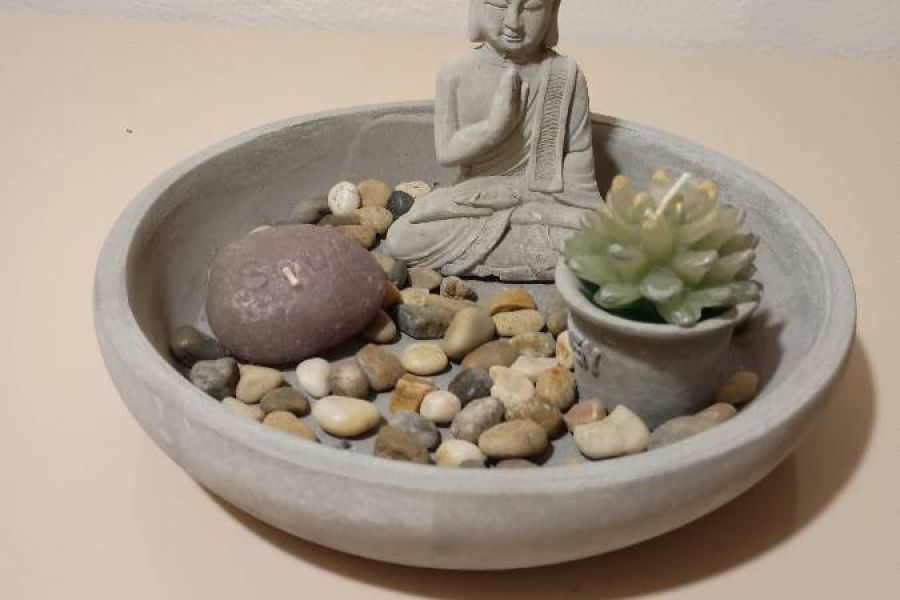 Dekoschale mit Buddha und Kerzen - Bild 2
