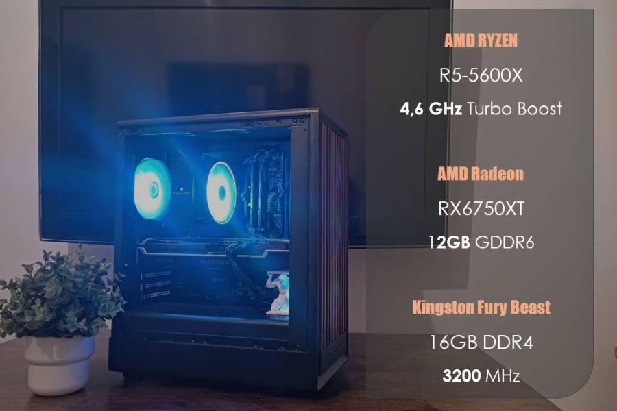Gaming Pc R5 5600X Radeon RX6750XT - Bild 2