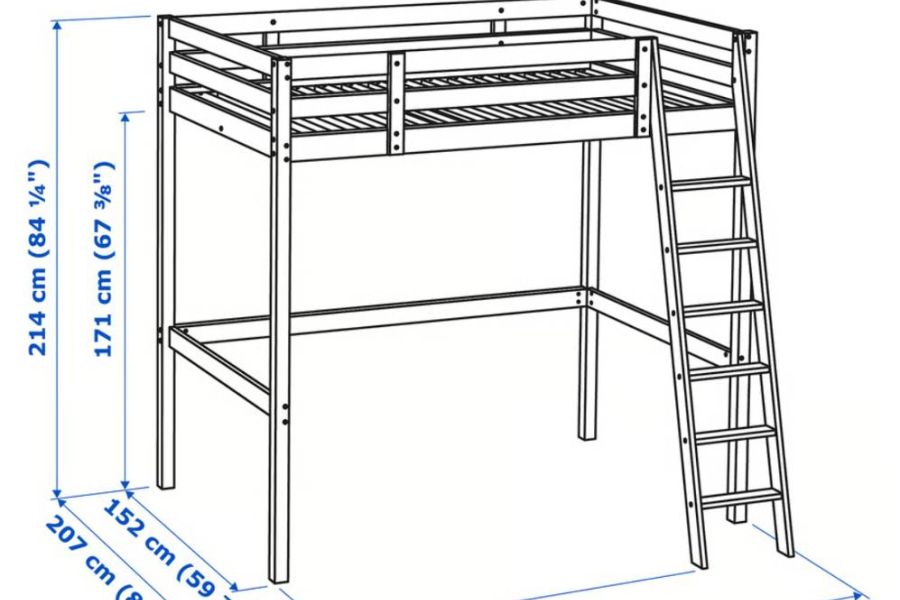 Ikea Hochbett 140x200 - STORÅ - Bild 3