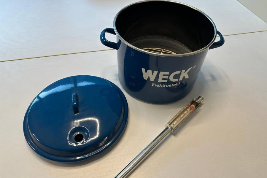 Weck Einkochtopf Emaille blau vintage - Bild 3
