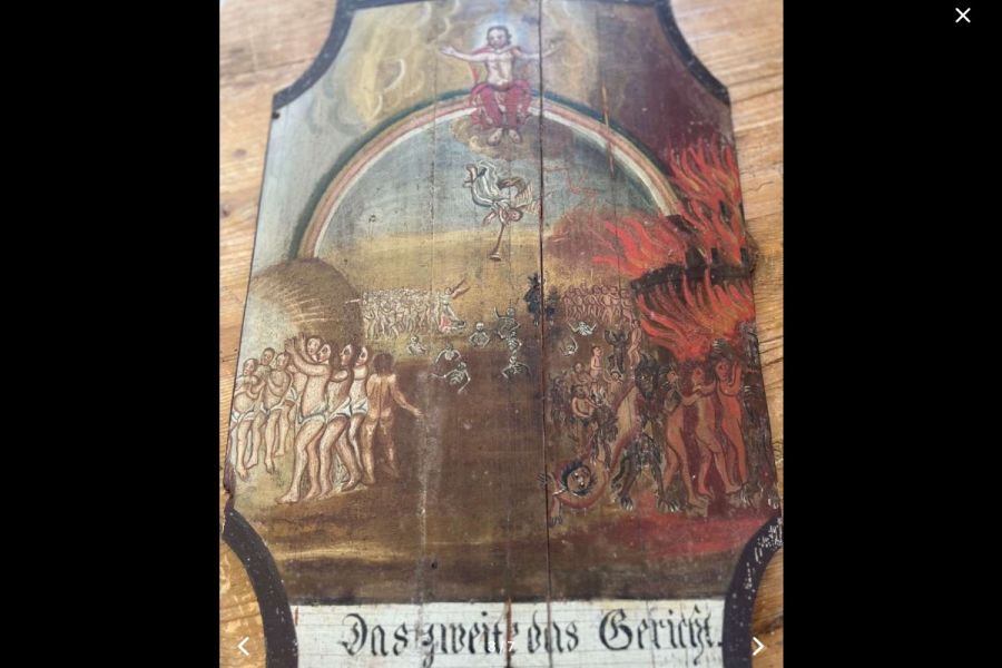 Alte auch beschädigte Gemälde ,Figuren  Holzschnitzereien - Bild 1