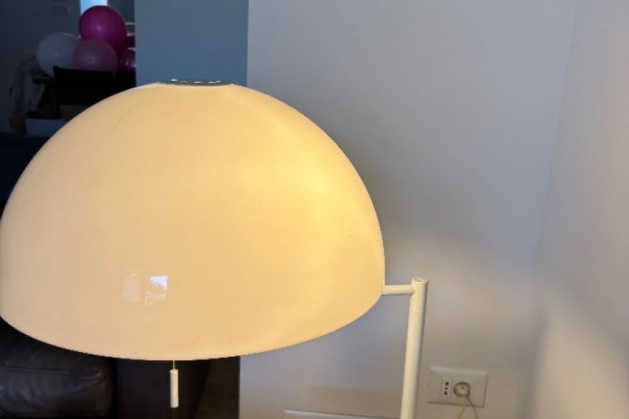 Weisse große Vintage Tischlampe- Space Age / Mid-Century - 61 cm - Bild 2
