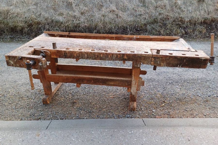 Hobelbank Antik - Bild 1