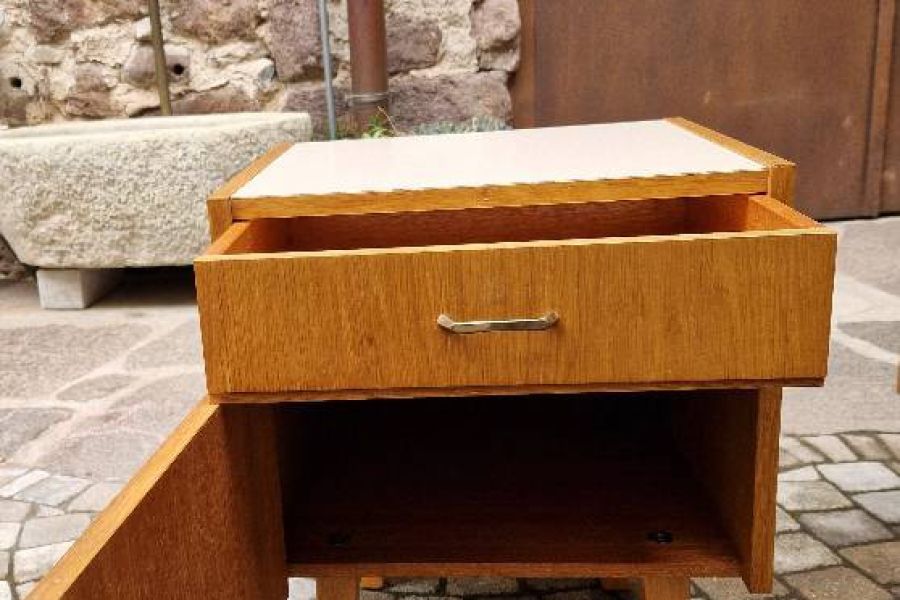 Nachtkästchen + Kommode mit Spiegel Vintage - Bild 5