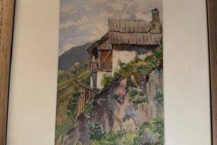 Bertha von Klebelsberg-Persa, Aquarell, Welsberg 1905, gerahmt. - Bild 2