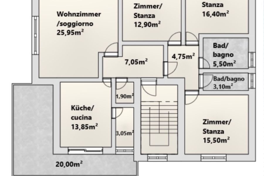 Große Wohnung im Grünen in Leifers zu vermieten – ca. 145 m² - Bild 1