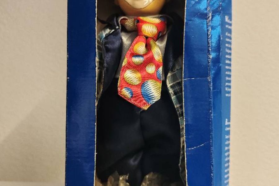 Clown Porzellanfigur (Kopf, Hände, Füße) handbemalt - Bild 5