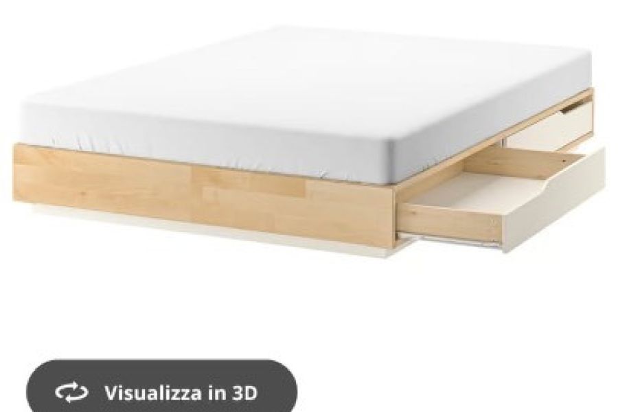 Bett 160x200cm Mandal Ikea mit Schubladen - Bild 1