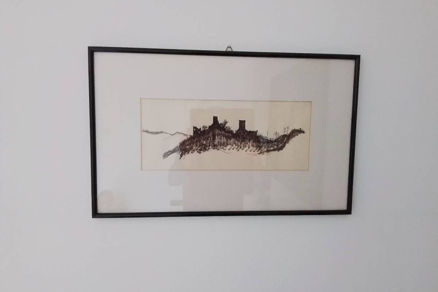 Kohlezeichnung vom Schloss Sigmundskron - Bild 1