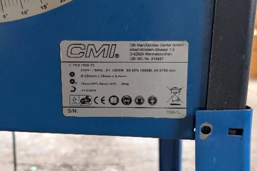 CMI Tischkreissäge Modell C-TKS 1500-75 - Bild 5