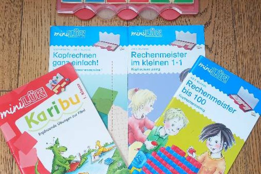 MiniLük 1.-2. Klasse, Lösungsgerät und 4 Übungshefte - Bild 1