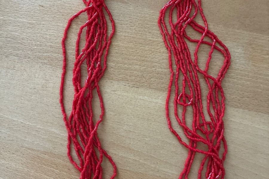 Korallenimitat Kette - Bild 1