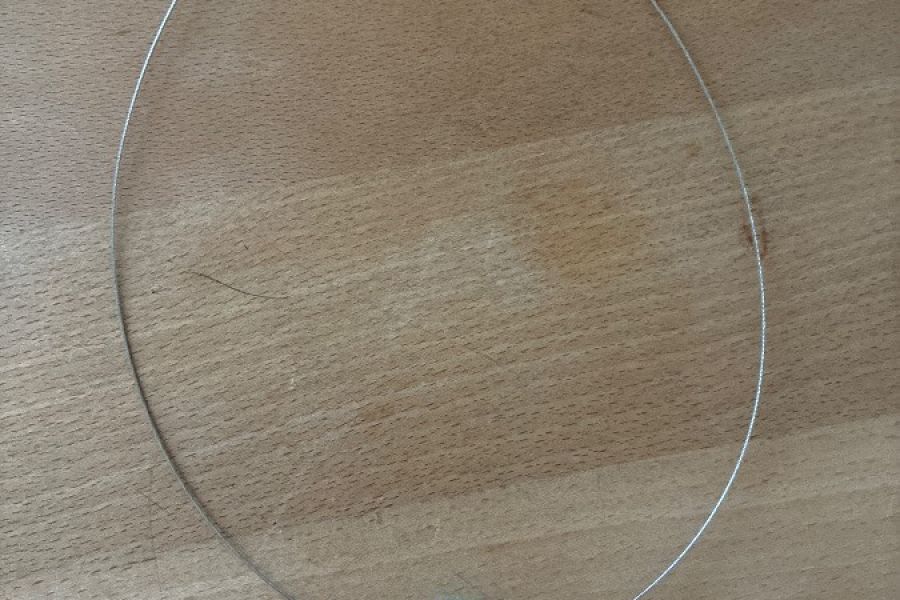 Kette mit silberdraht und türkisen Glas stein - Bild 1