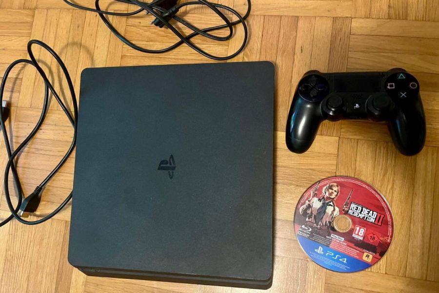 PS4 Slim 500GB Original-Controller, Kabeln - Bild 2