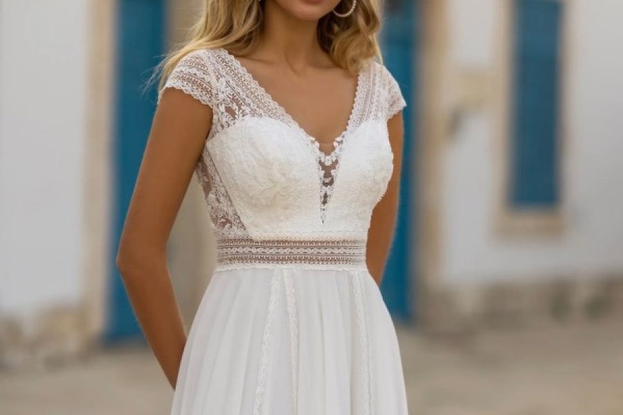 Brautkleid Boho-Stil A Linie Daniela Di Marino - Bild 1