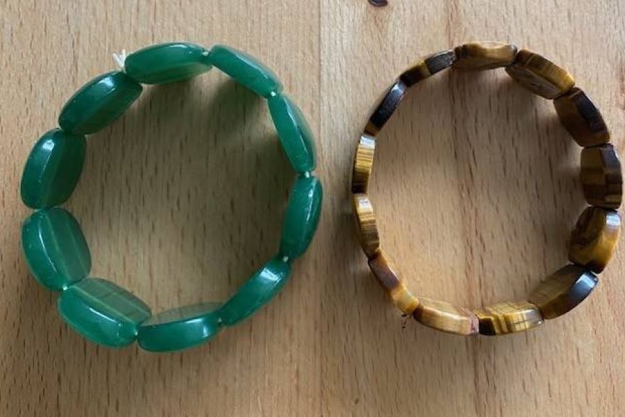 Armbänder (2 Stück), Tigerauge und Aventurin - Bild 2